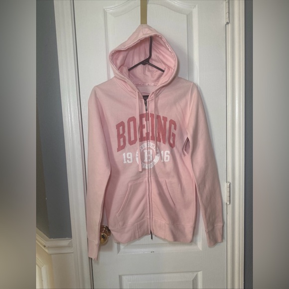 Boeing Women’s Full Zip Hoodie Size Small Color Blossom - Picture 1 of 9